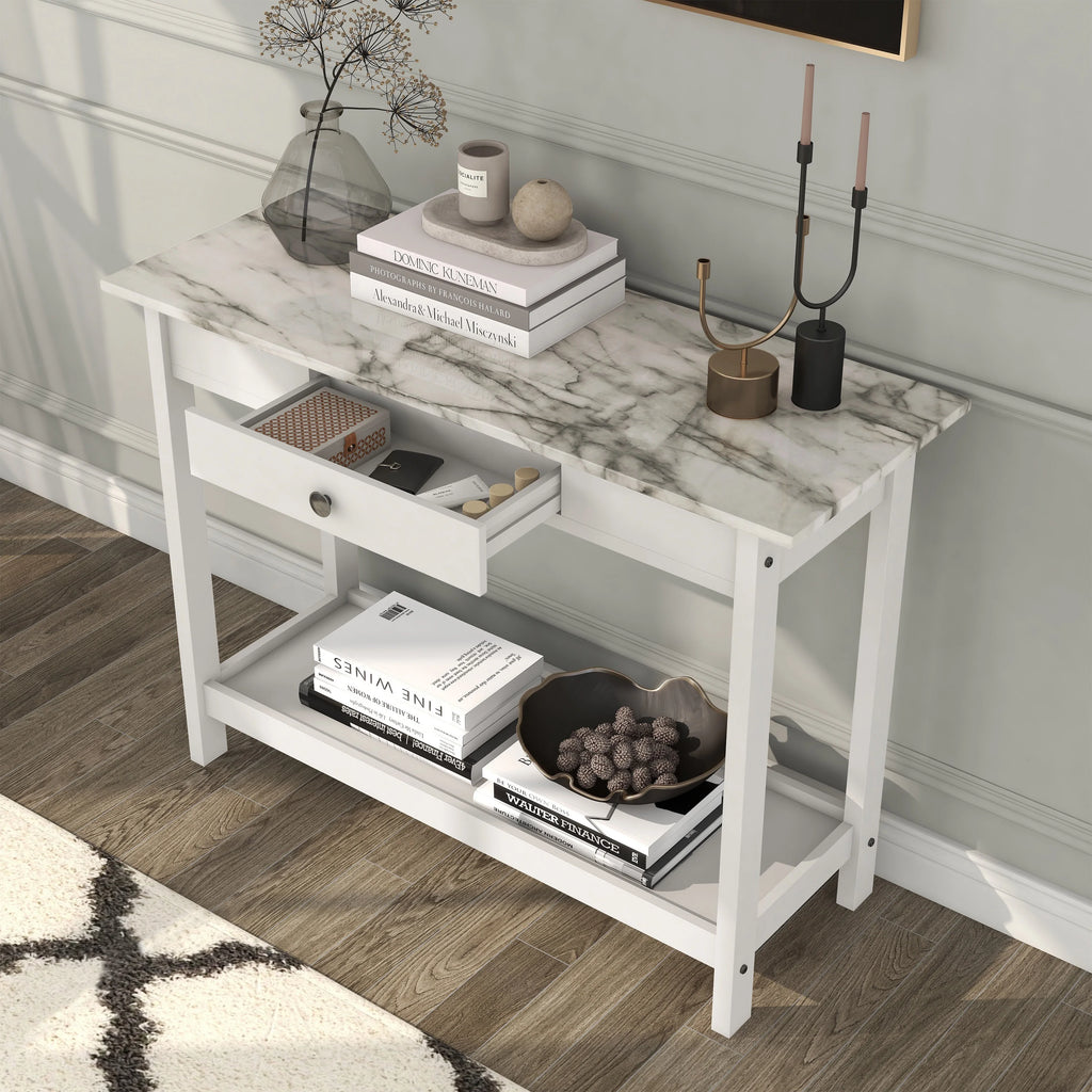 White Wood Sofa Table Z6748