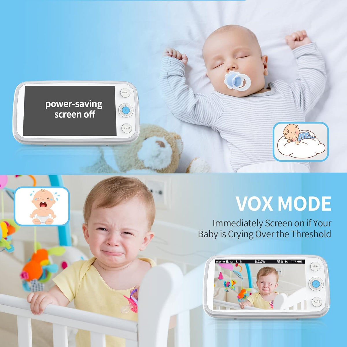 5 720P HD Video Baby Monitor with Night Vision C499