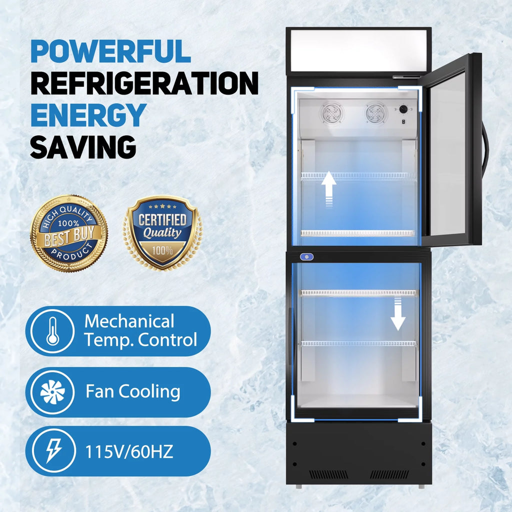24'' Double Glass Door Merchandiser Refrigerator U56037