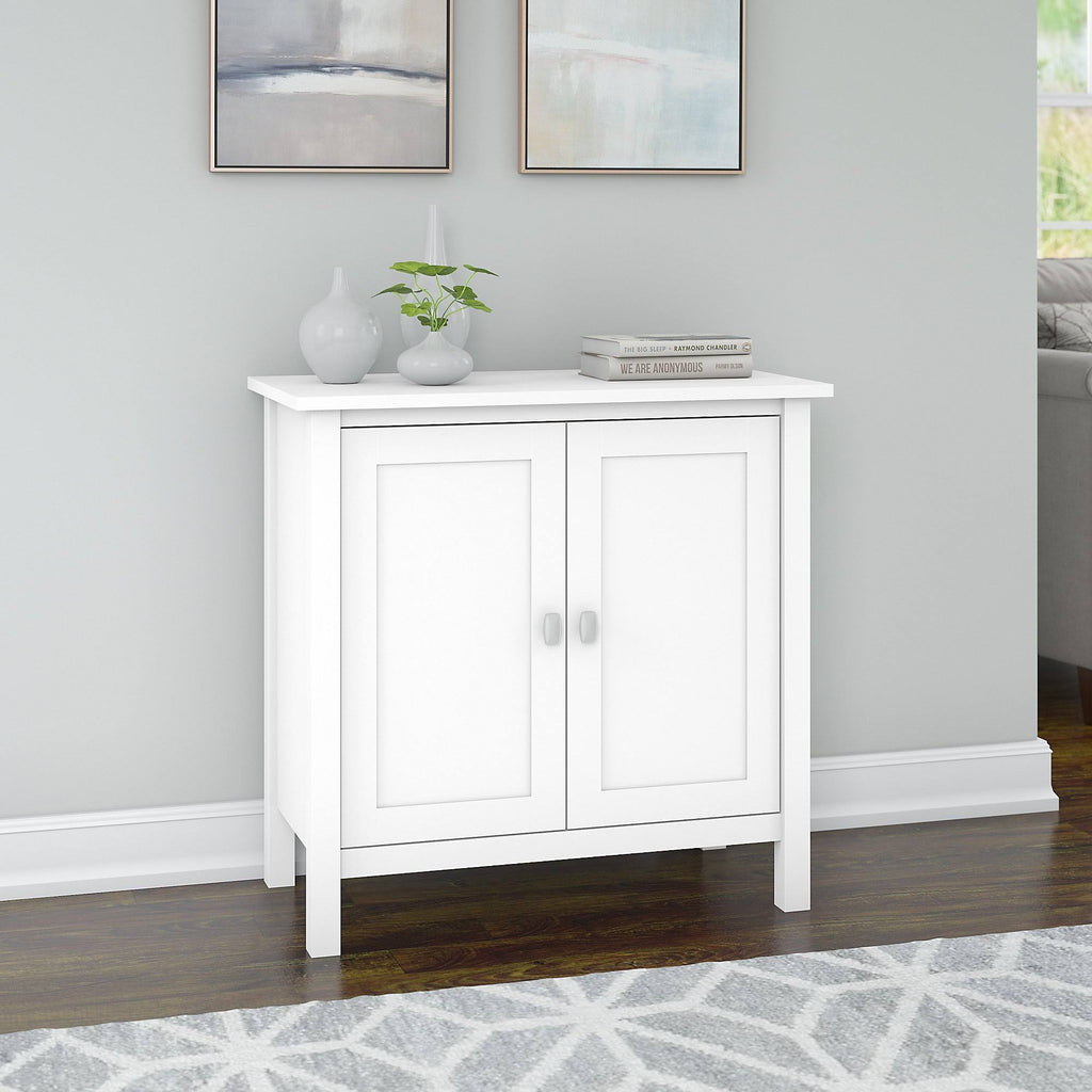Pure White Accent Storage Cabinet with Doors I953