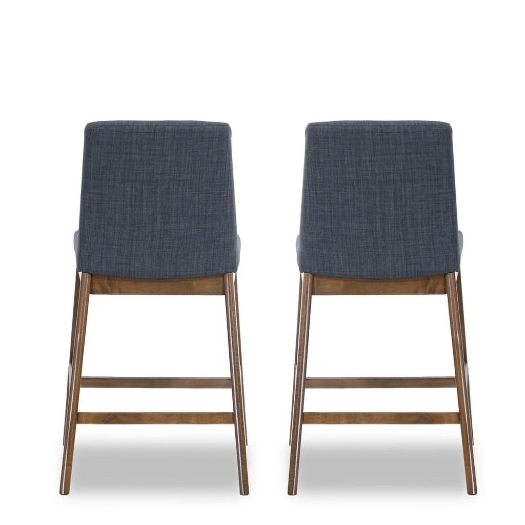 Dark Gray Fabric Upholstered Counter Stool (Pair) C588420