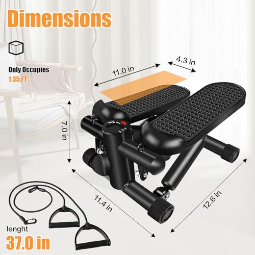 Hydraulic Fitness Stepper with LCD Monitor D6328