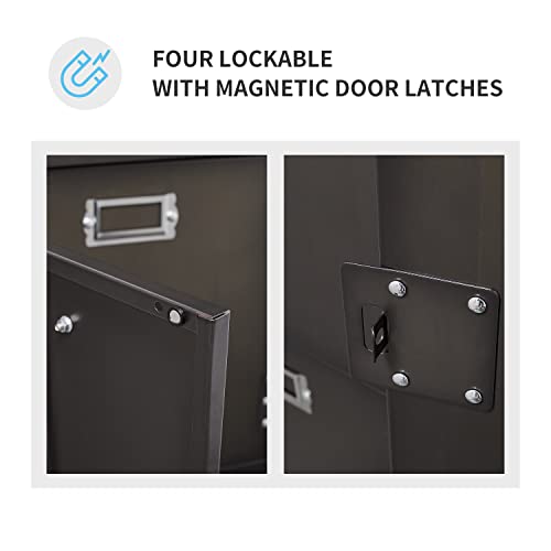 Metal Locker Storage Cabinet with 6 Lockable Doors M3631