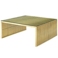 Modern Deco Coffee Table, Metal Steel Stainless Steel Glass, Gold E1038