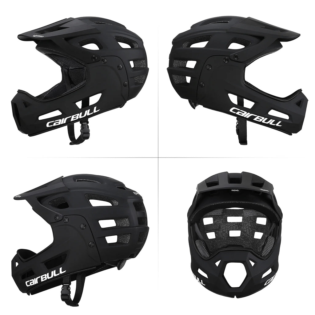 Full Face Bike Adult Cycling Helmet with Detachable Chin Guard and Visor U48998