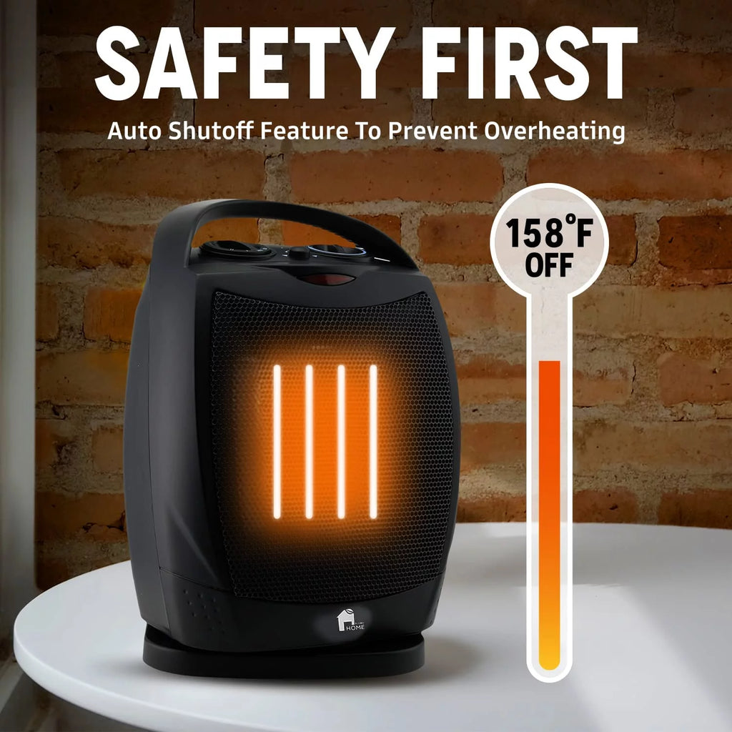 Portable Electric Space Heater 1500W/750W Oscillating D635
