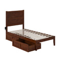 Solid Wood Twin Bed with 2 Storage Drawers J312