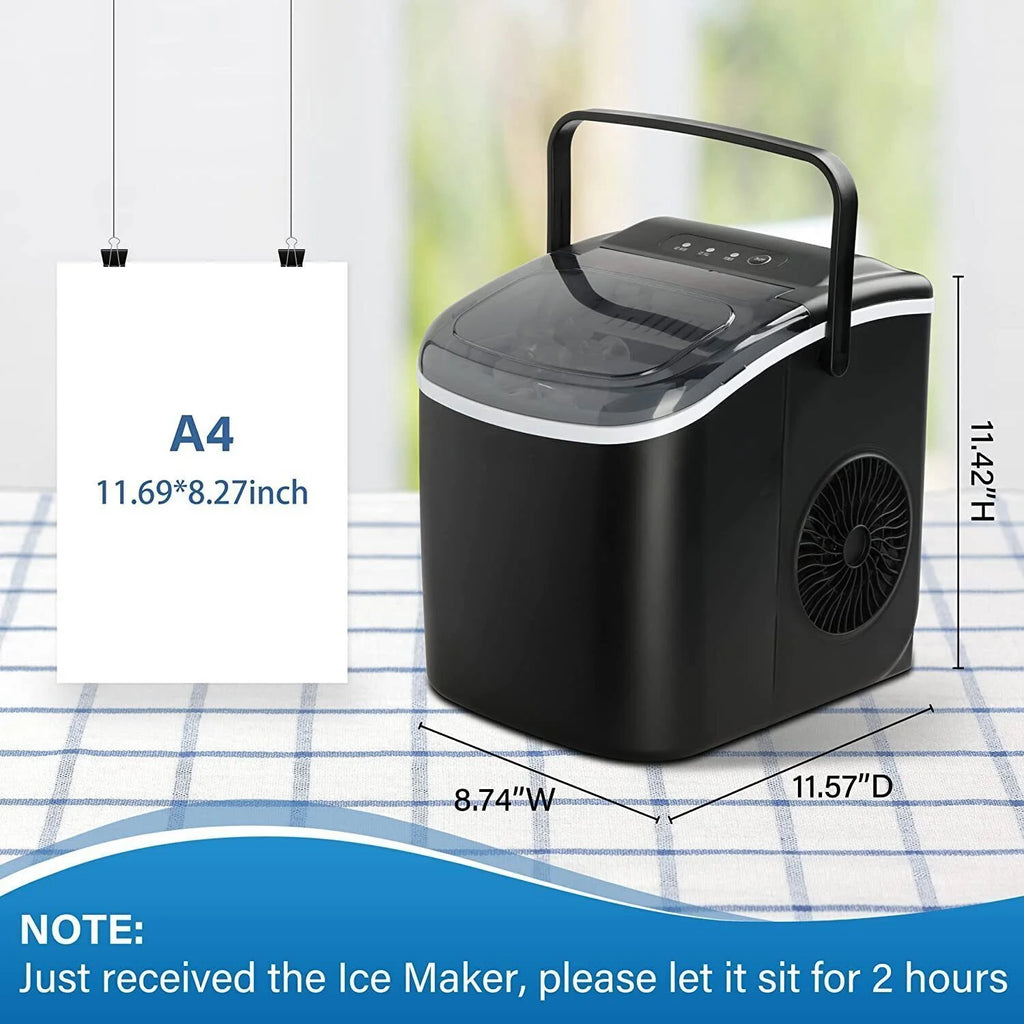 Portable Self-Clean Ice Machine with Scoop and Basket K7814