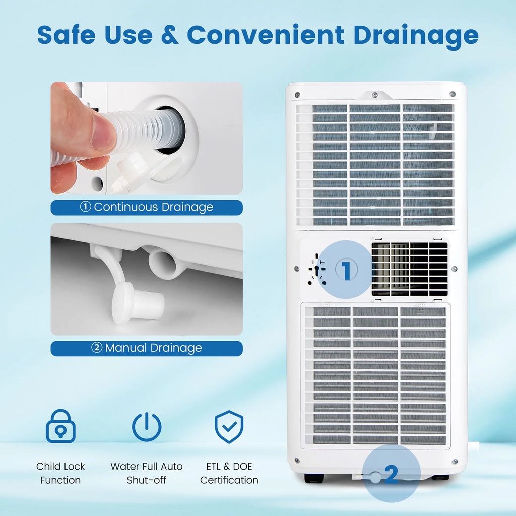 Portable Air Conditioner with Dehumidifier & Fan Mode E953852