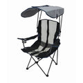 Navy Portable Camping Folding Lawn Chair with Canopy L159