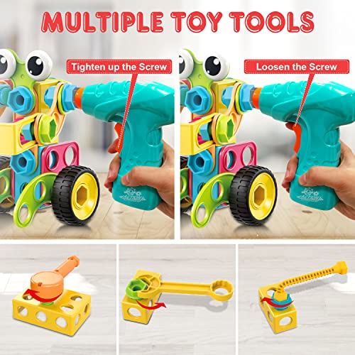 195 Pcs STEM Building Blocks Toy Set with Storage Box U239