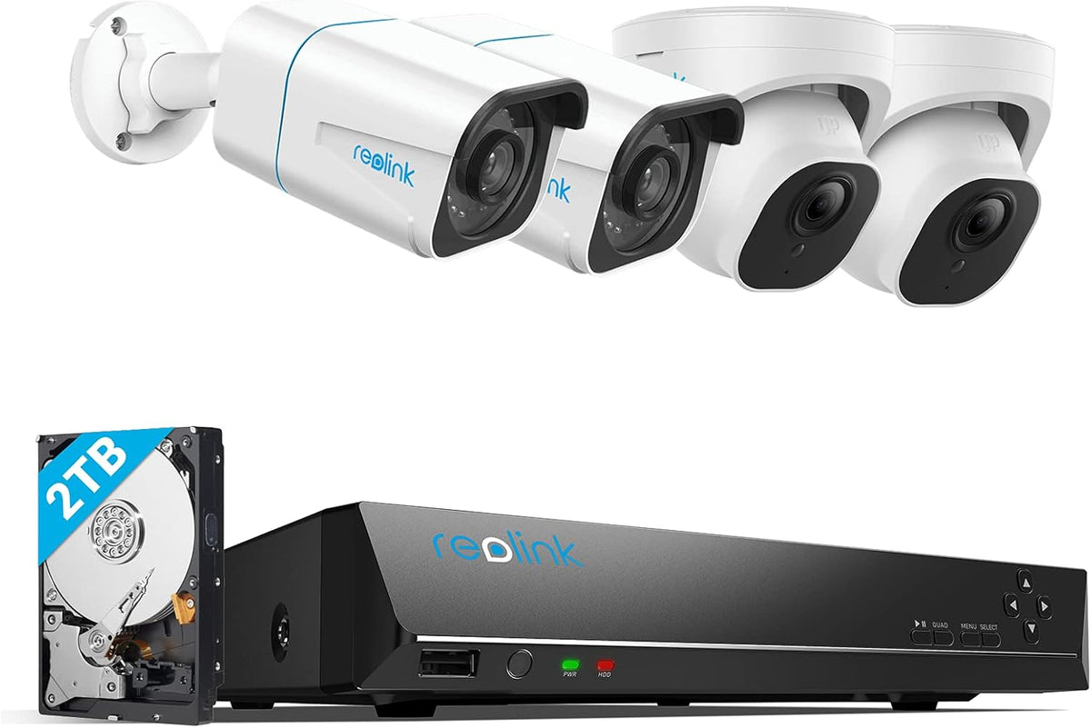 4K PoE Wired Security Camera System with 2TB HDD NVR Q3292