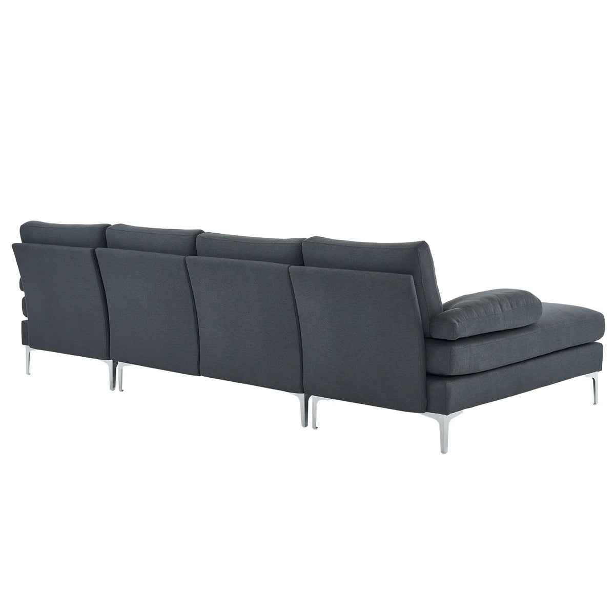 Dark Gray U-Shaped 4-Seat Modular Sofa Q335699