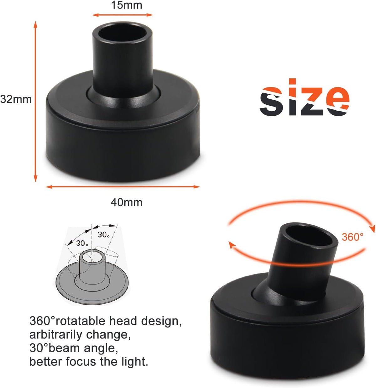 6 Pack Black 12V 2W Puck Light with Wireless Dimmer Switch J903190