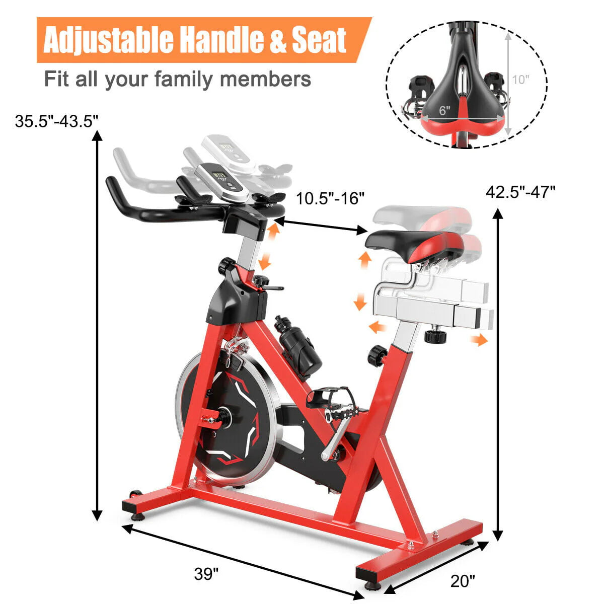 Stationary Belt Drive Indoor Cycling Bike C23903