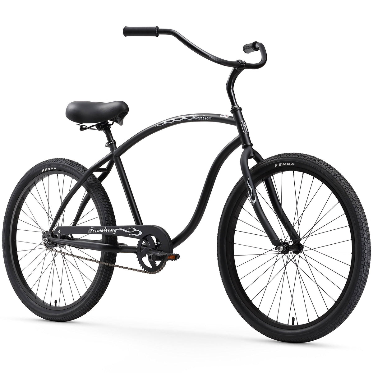 Matte Black Single-Speed Beach Cruiser Bike F985