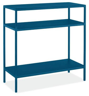 Slim End Table with Shelves Sapphire Blue V560