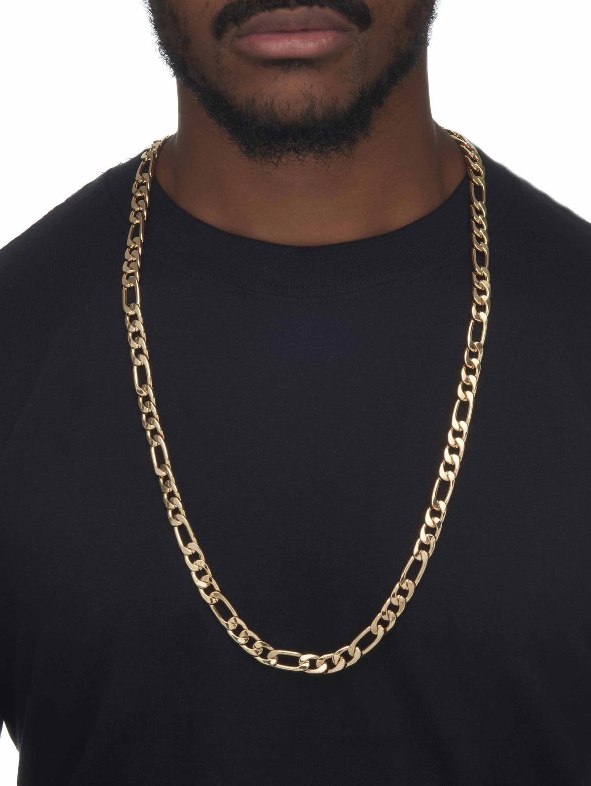 Figaro-Link Necklace in Yellow Goldtone 24" or 30" (9mm) H577