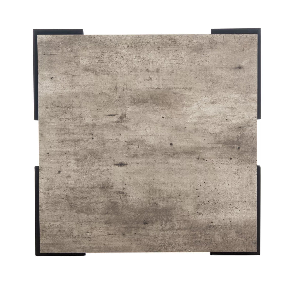 Light Grey Black Square Accent Table E417