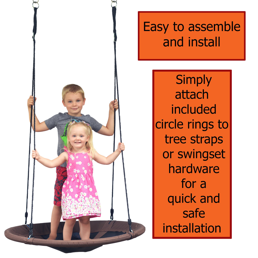 Round Tree Swing with Detachable Play Tent H7904