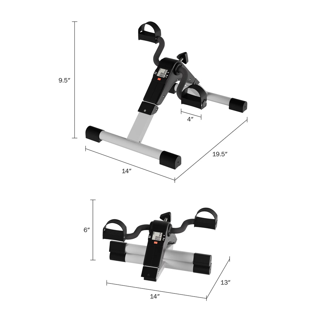 Under Desk Bike Pedal Exerciser with Calorie Tracker and Adjustable Resistance Z6308