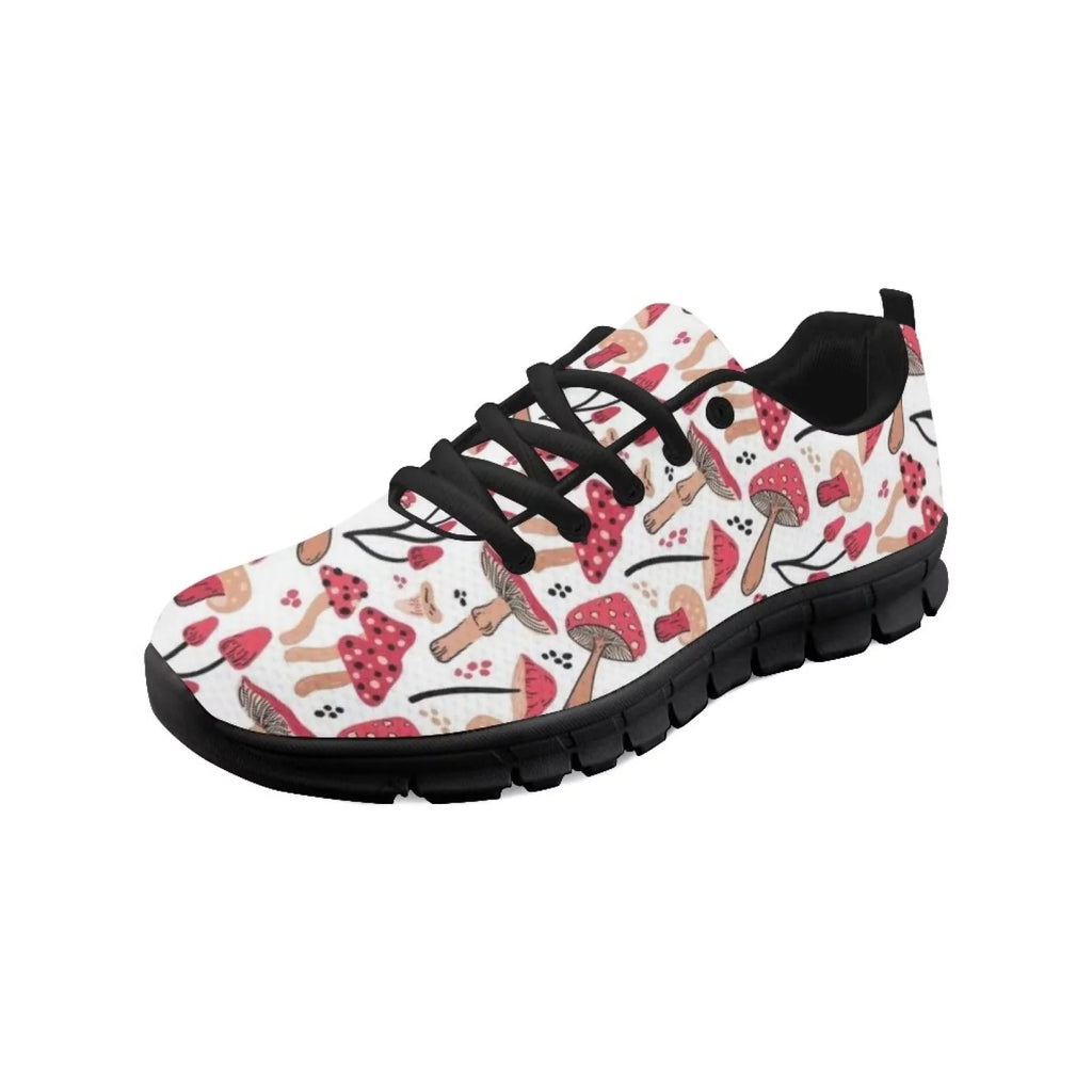Red Little Mushrooms Non Slip Breathable Running Sneakers Size 8 A776