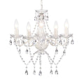 White 5-Light Mini Crystal Chandelier H56089