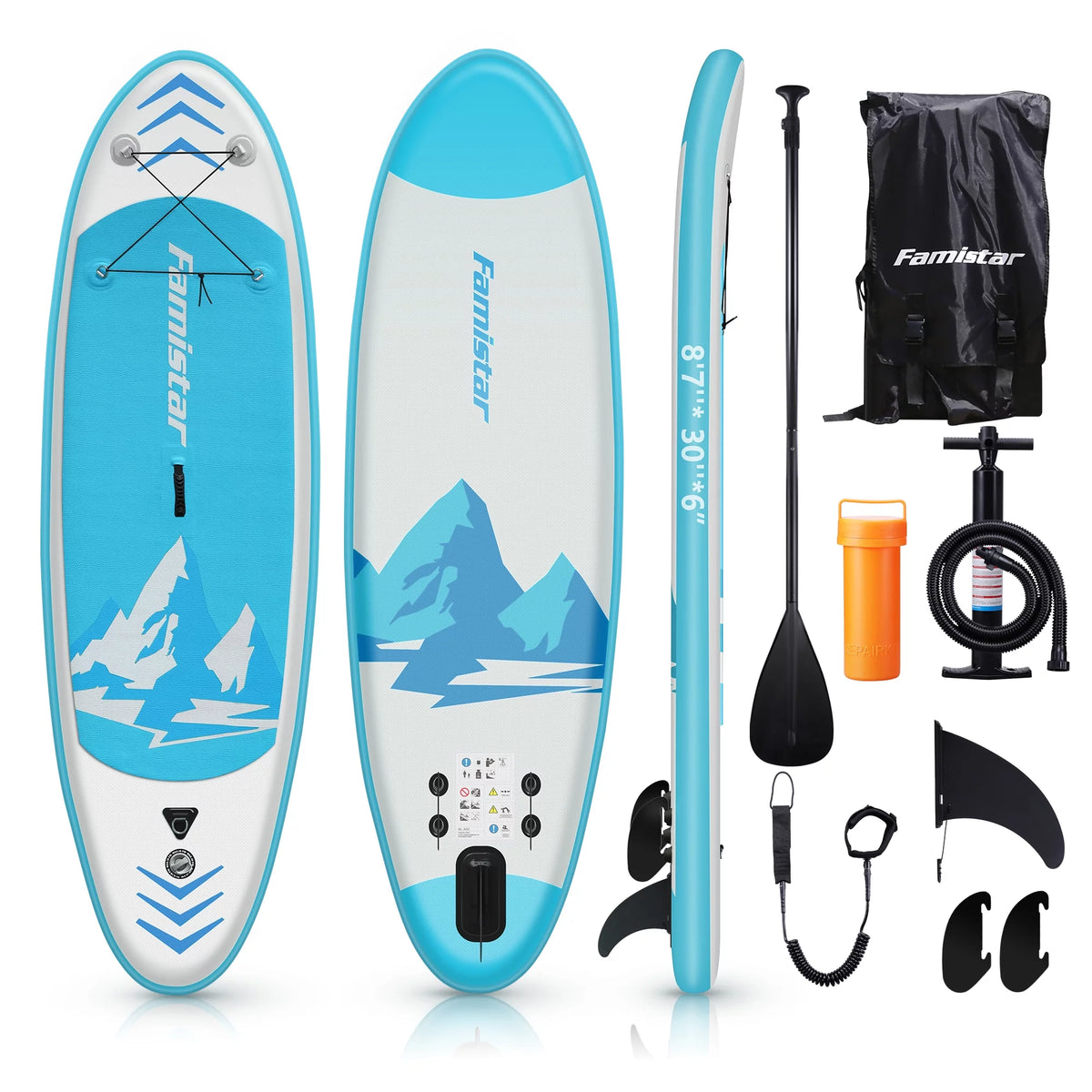 Inflatable Stand Up Paddle Board with Paddle Pump and Backpack O244334