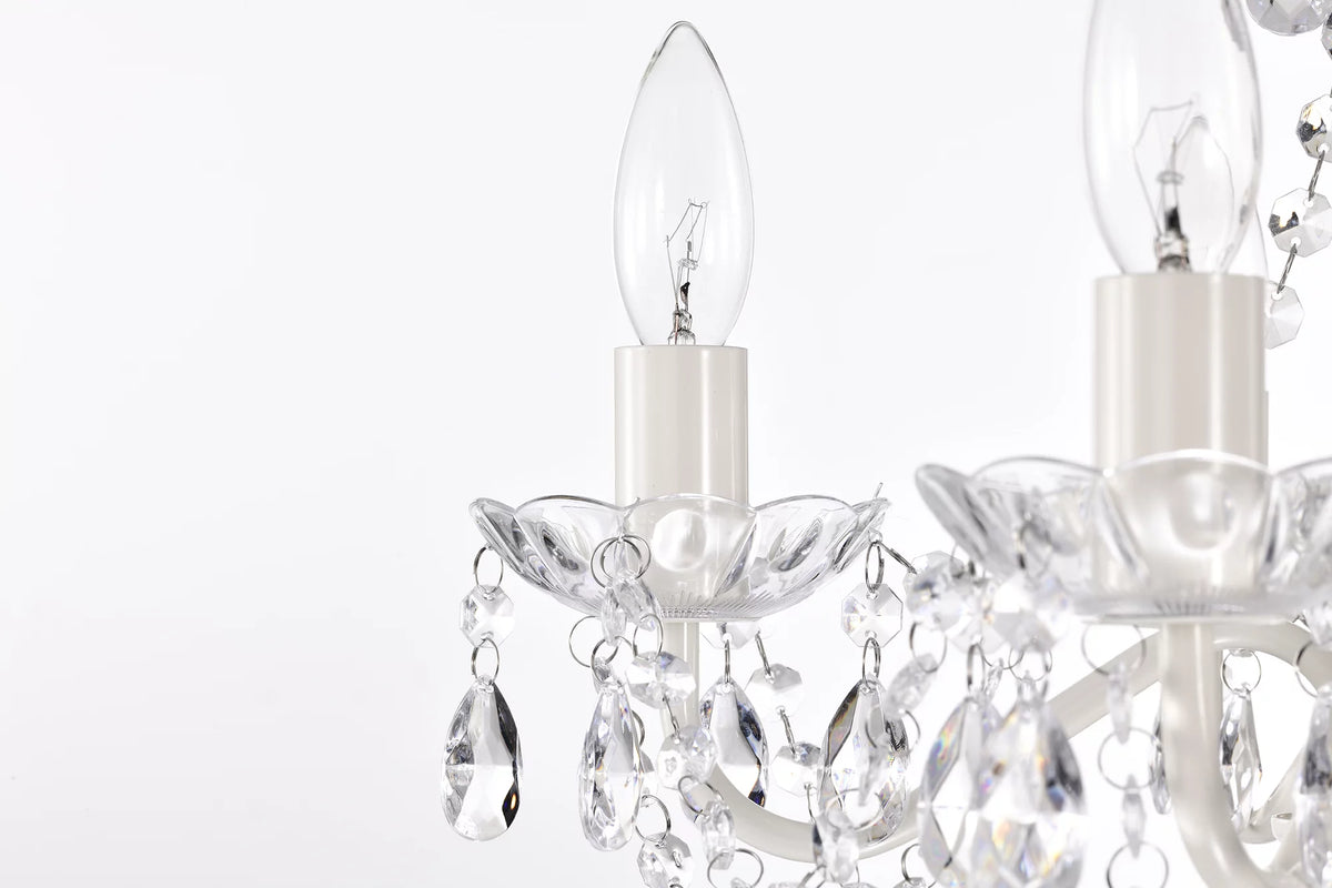 White 5-Light Mini Crystal Chandelier H56089