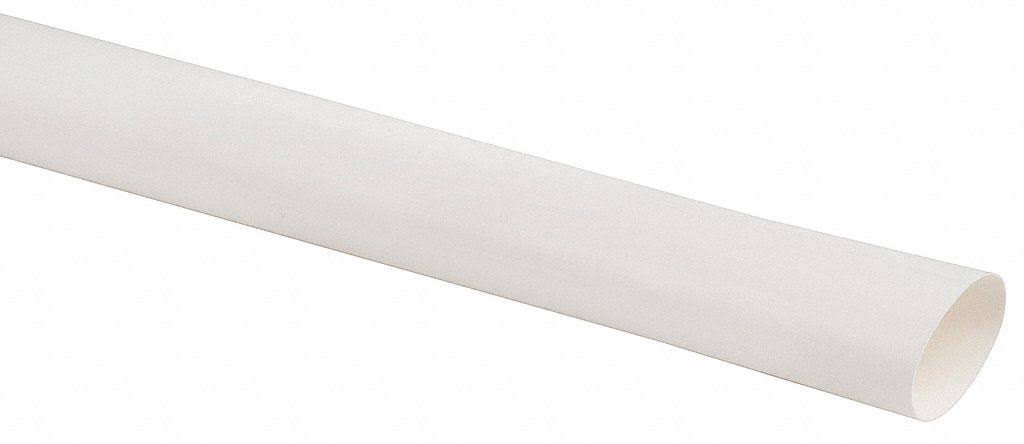 White 4 Ft 0.5 in Id Shrink Tubing, Pk2 H1081