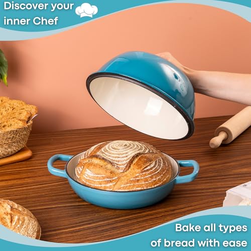 Enamelled Cast Iron Dutch Oven Pot, Dark Blue, 6 Quarts Q559344