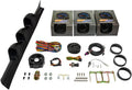 Tinted 7 Color 30 PSI Boost/Vacuum, 100 PSI Oil Pressure & Oil Temperature Gauges, Black Triple Pillar Pod O218427