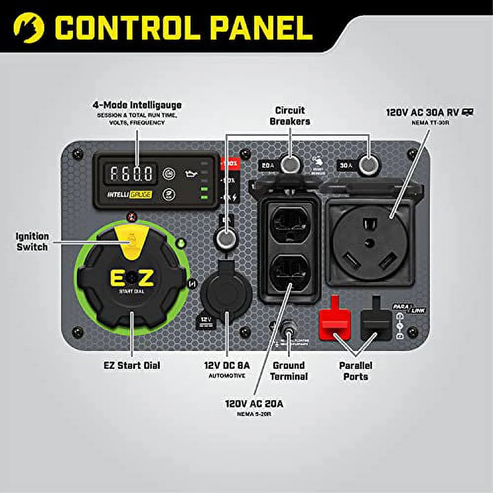 4500-Watt Dual Fuel Portable Inverter Generator H380