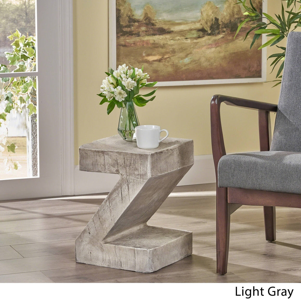 16 in. Light Gray Concrete Accent Table K1765