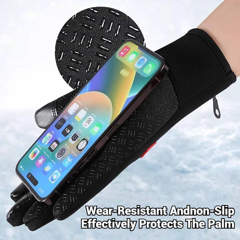 Waterproof Windproof Thermal Touchscreen Gloves with Non-Slip Grip S1516