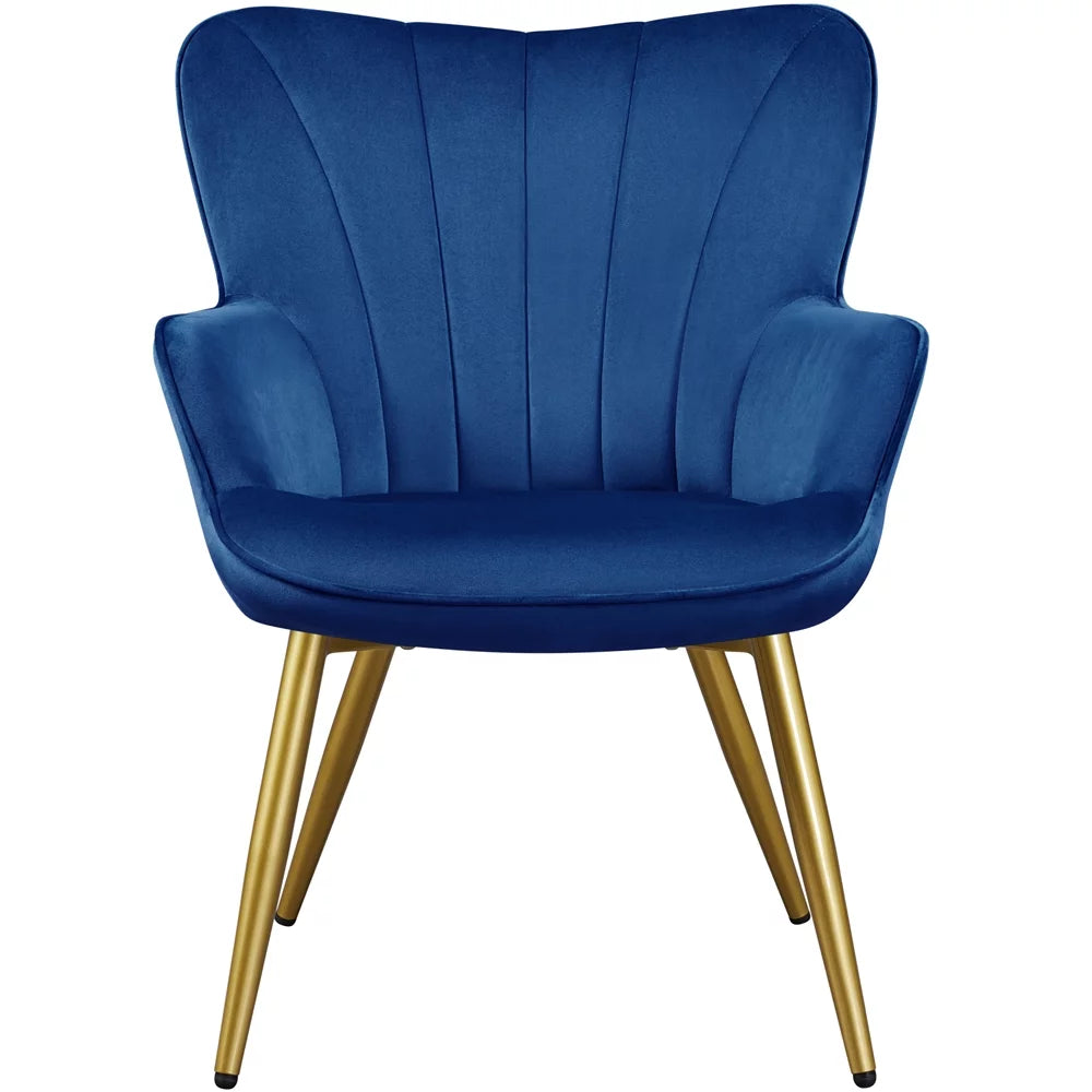 Blue Velvet Upholstered Accent Chair M9854