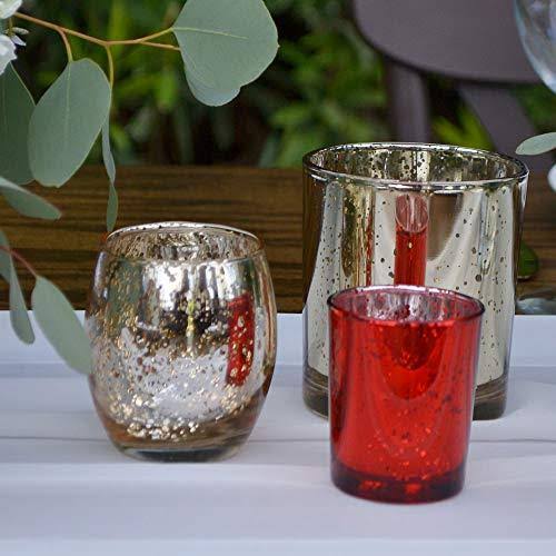 100pcs Speckled Red Mercury Glass Votive Candle Holder C4106