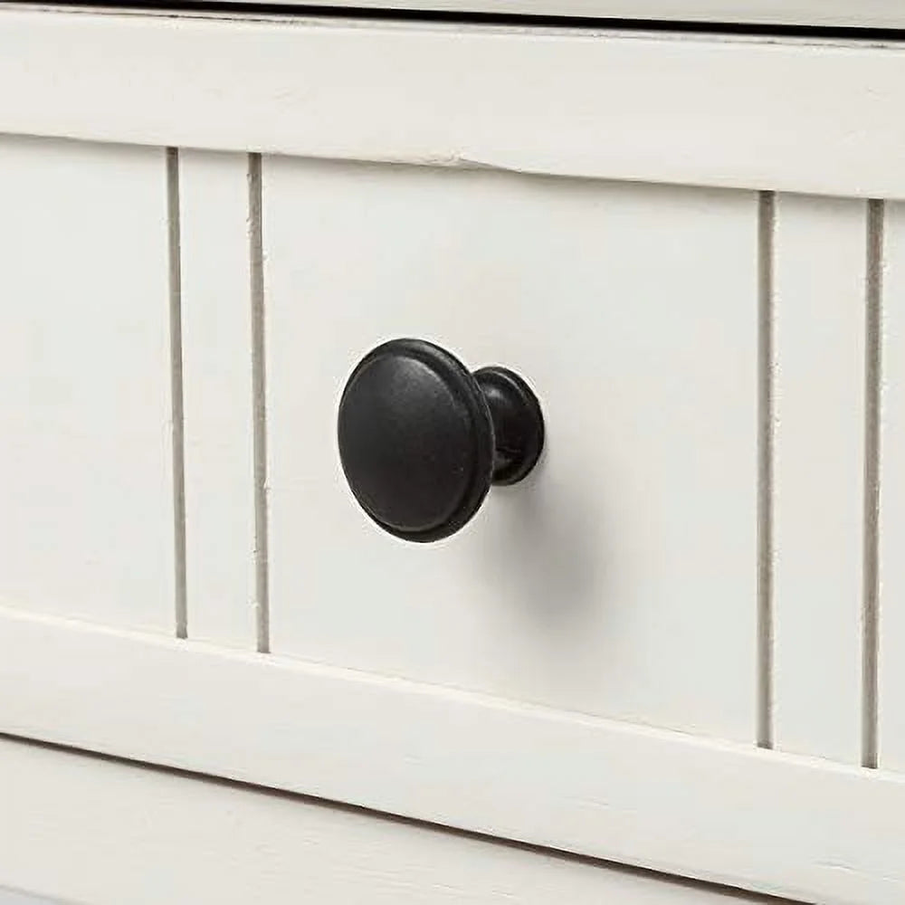 Ivory White Sofa Console Table with 2 Drawers B756
