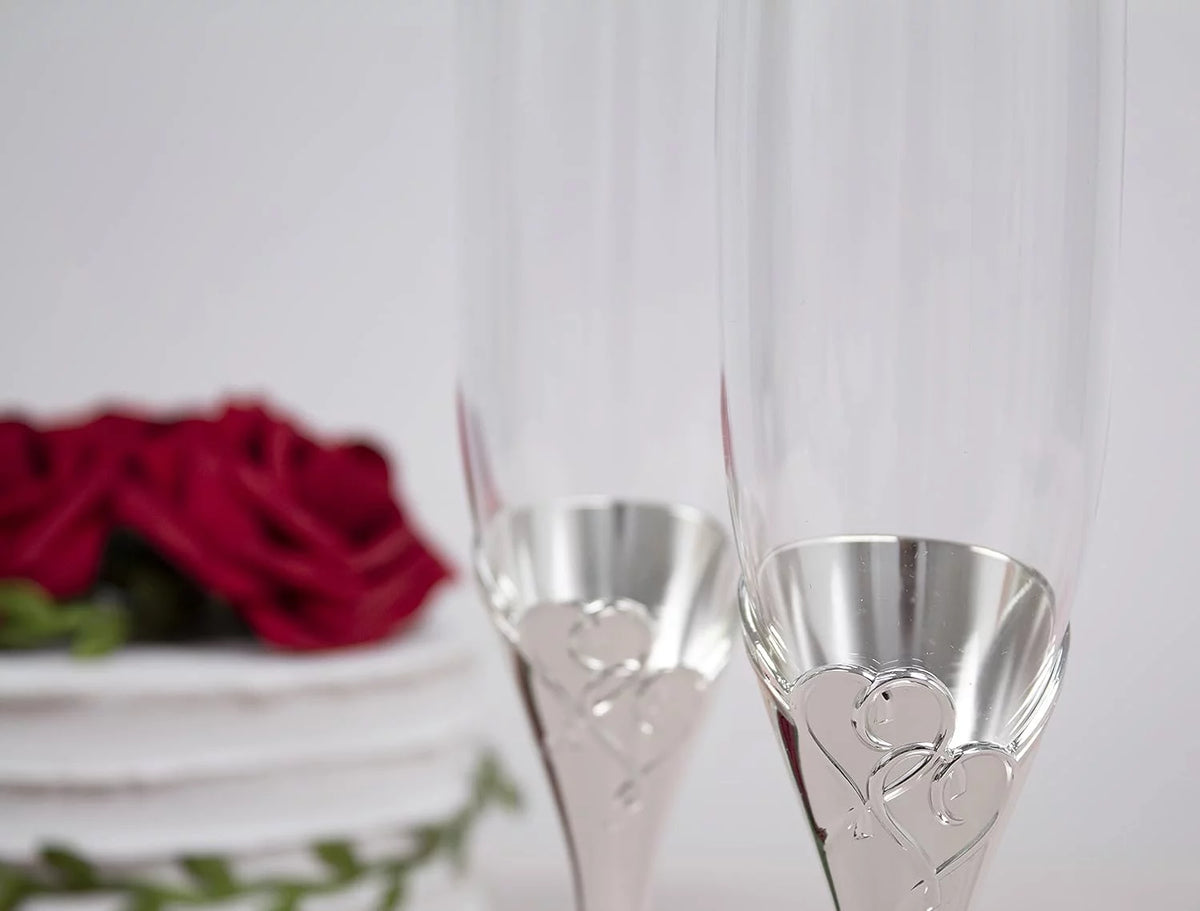 Set Of 2 Engraved Champagne Flutes F41240