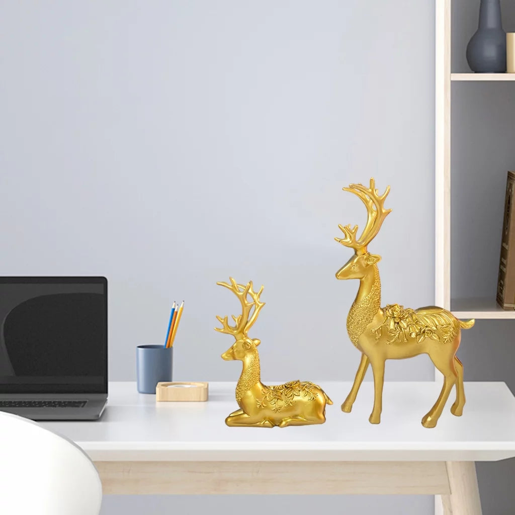 Elk Statue Decorative Figurine Sculpture R29968