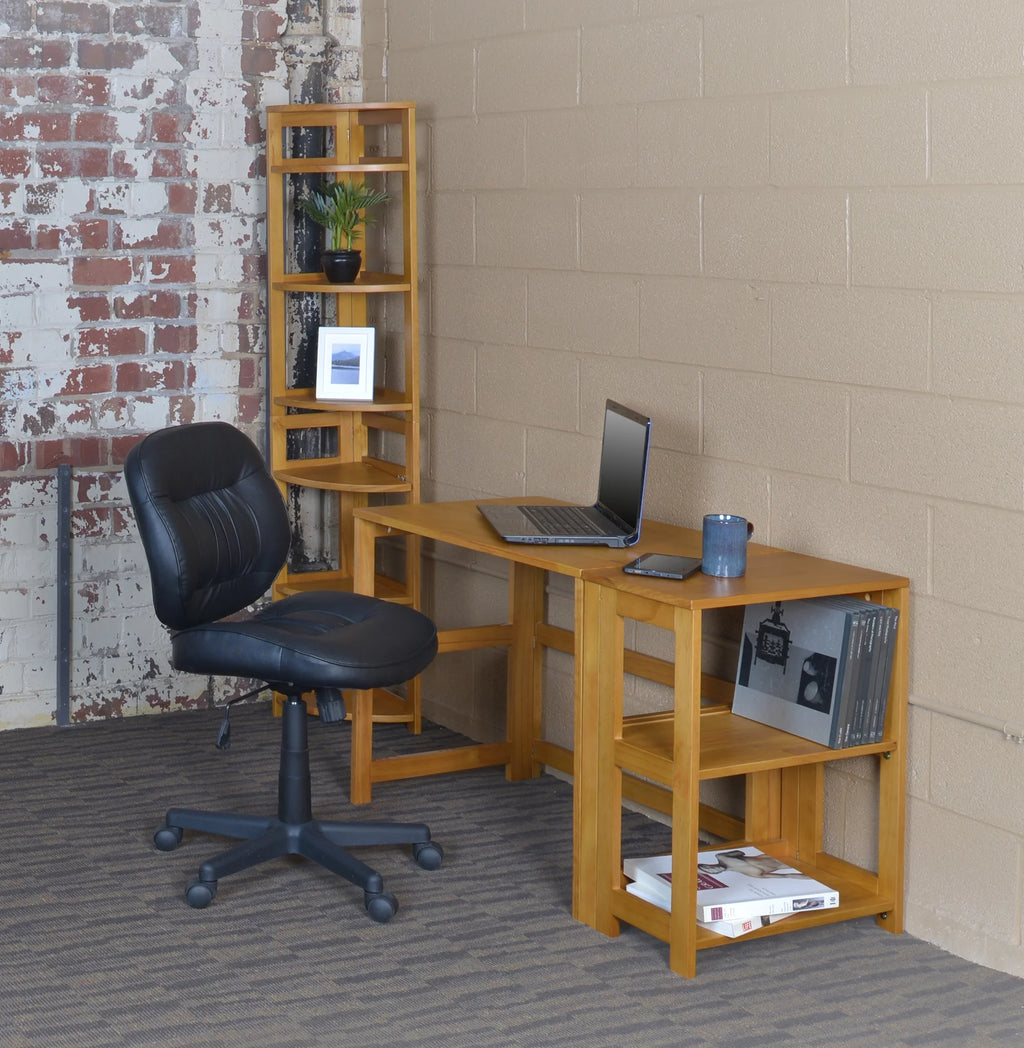 Medium Oak 2 Shelf Wood Bookcase L33140