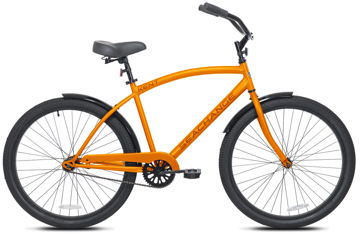 Orange 24-inch Beach Cruiser Bicycle U1482