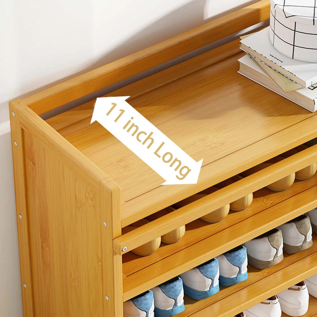 6 Tier Bamboo Wood Shoe Rack W565