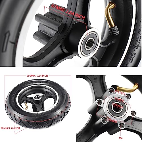 10x2.50 Inflatable Scooter Tire with Inner Tube and Aluminium Wheel Hub R323