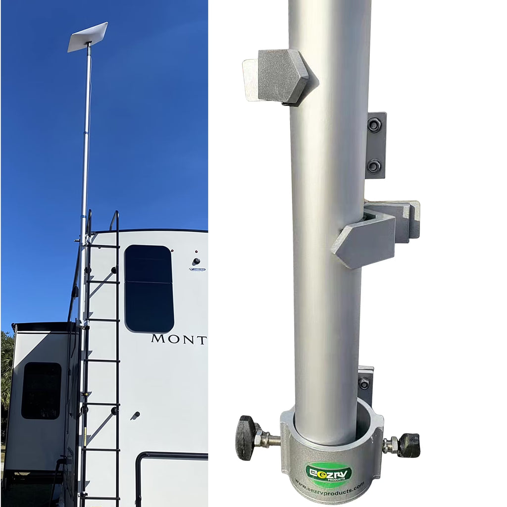 10FT Aluminum Pole with Installed Adapter for Starlink Dish Q80013